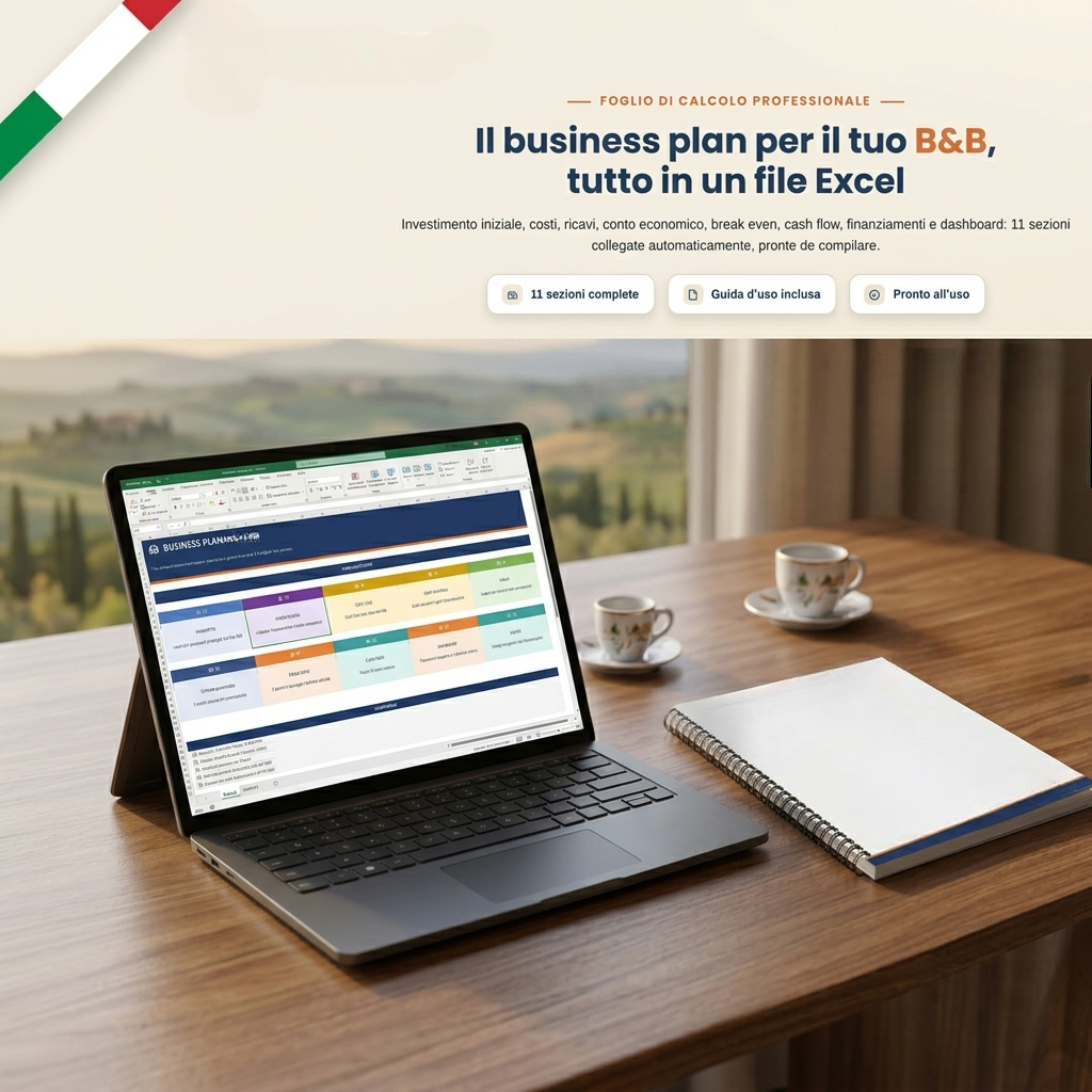 Business Plan B&B PRO – Modello Excel Editabile